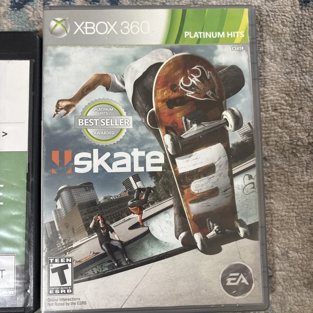 EA Skate 3 Platinum Hits Xbox 360 Multiplayer Online +Bonus Game Toy Soldiers WC